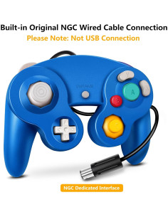 Controlador Gamecube FIOTOK Mejorado con Cable Multicolor 2