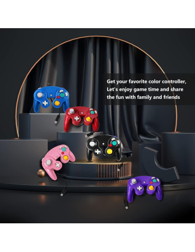 Controlador Gamecube FIOTOK Mejorado con Cable Multicolor
