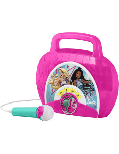 eKids Boom Box Karaoke Barbie Rosa con Micrófono y Luces 2