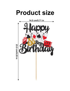 Decoración de Pastel de Casino Gosknor - Feliz Cumpleaños 2