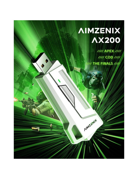 Adaptador de Teclado y Ratón AIMZENIX AX200 para PC y Switch