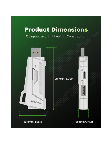 Adaptador de Teclado y Ratón AIMZENIX AX200 para PC y Switch