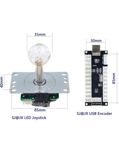 Kit Teclado Mecánico LED DIY Arcade - Interruptor y Joystick