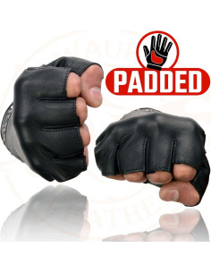 Guantes de moto Milwaukee Leather 2X de cuero sin dedos 2