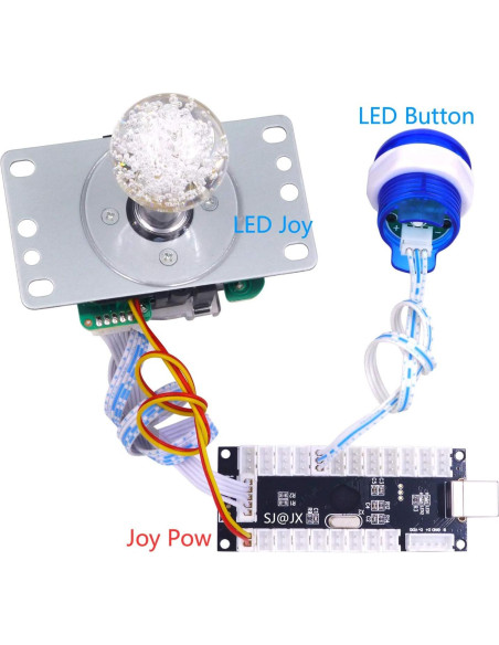 Kit Teclado Mecánico LED DIY Arcade - Interruptor y Joystick Kit Teclado Mecánico LED DIY Arcade - Interruptor y Joystick