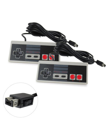 Controlador de Juegos Hevituwhe NES Clásico con Cable 2 Pcs