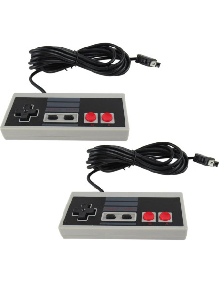 Controlador de Juegos Hevituwhe NES Clásico con Cable 2 Pcs Controlador de Juegos Hevituwhe NES Clásico con Cable 2 Pcs