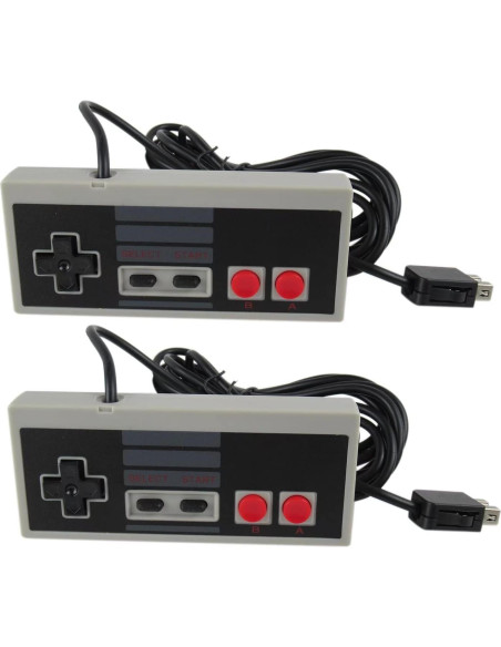 Controlador de Juegos Hevituwhe NES Clásico con Cable 2 Pcs Controlador de Juegos Hevituwhe NES Clásico con Cable 2 Pcs