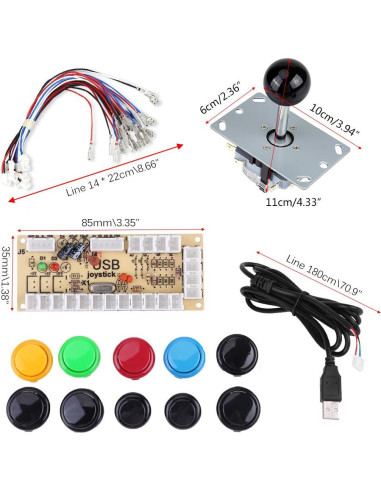Kit de Juego DIY Walfront con Joystick y Codificador USB