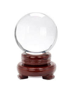 Bola de Cristal Feng Shui 80mm Transparente Decorativa