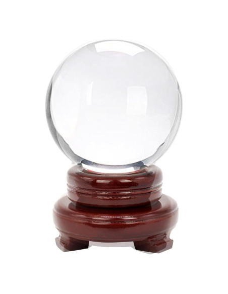 Bola de Cristal Feng Shui 80mm Transparente Decorativa