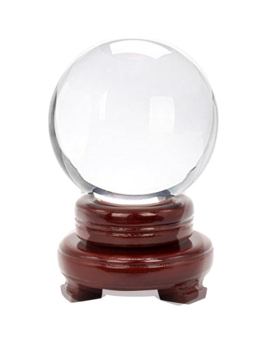 Bola de Cristal Feng Shui 80mm Transparente Decorativa