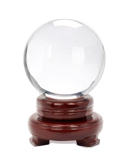 Bola de Cristal Feng Shui 80mm Transparente Decorativa