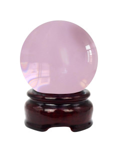 Bola de Cristal Rosa Feng Shui 50mm Decoración Fotográfica