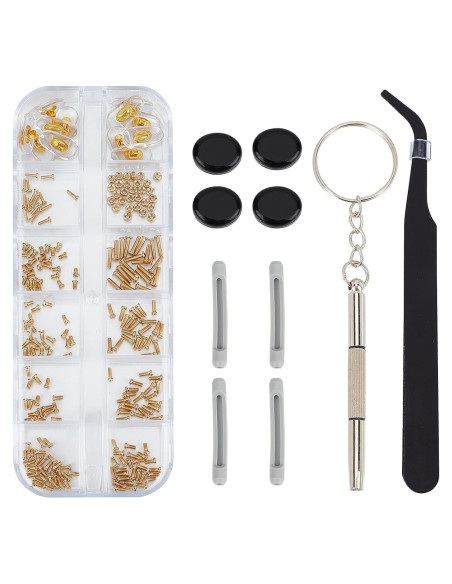 Kit de Reparación de Gafas Niceneeded con Tornillos y Destornillador