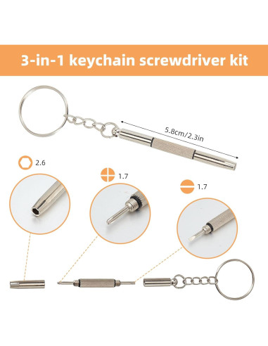 Kit de Reparación de Gafas Niceneeded con Tornillos y Destornillador