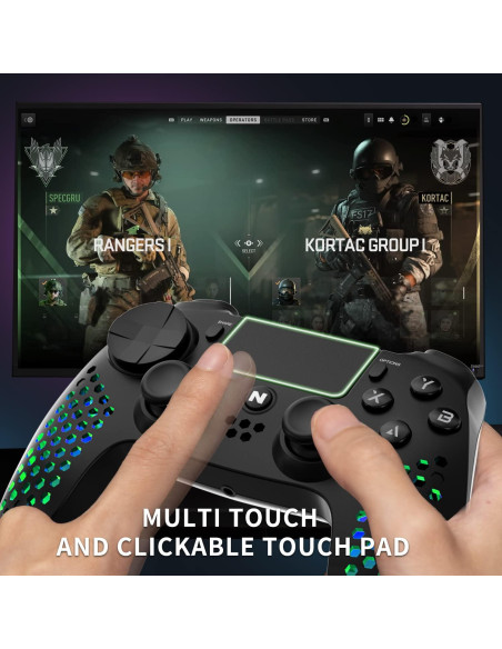 Controlador Inalámbrico NiTHO PS4 con Luz RGB y Sensor 6 Ejes