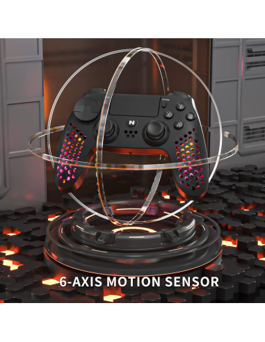 Controlador Inalámbrico NiTHO PS4 con Luz RGB y Sensor 6 Ejes