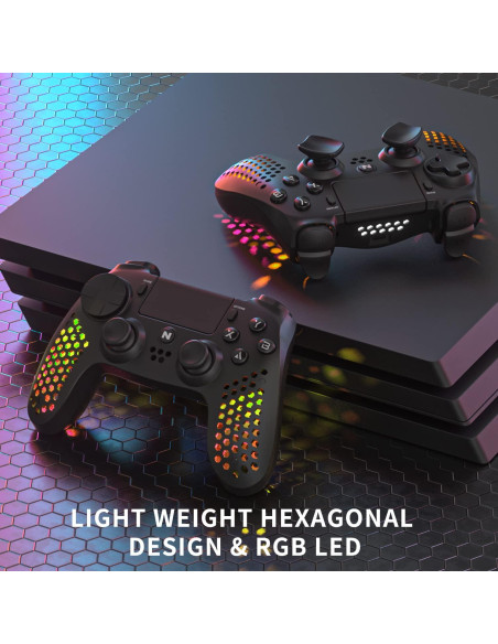 Controlador Inalámbrico NiTHO PS4 con Luz RGB y Sensor 6 Ejes