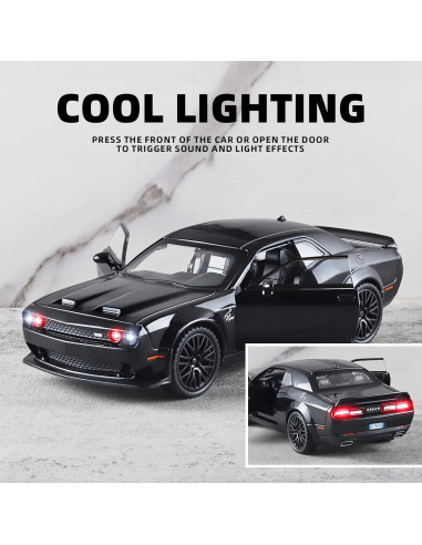 Coche de Juguete Hellcat OANMYJJO 15.8x7.1 cm con Luz y Sonido