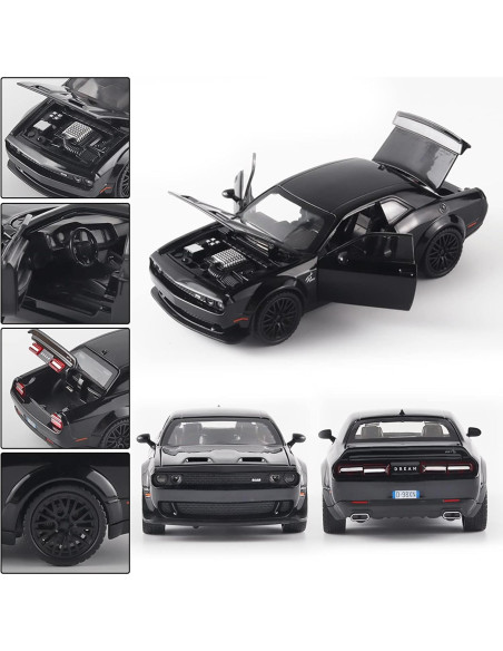 Coche de Juguete Hellcat OANMYJJO 15.8x7.1 cm con Luz y Sonido