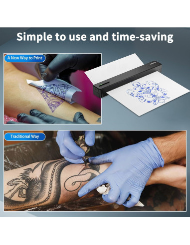 Impresora de Tatuajes Yanxio C80 Portátil Bluetooth 0.54 kg