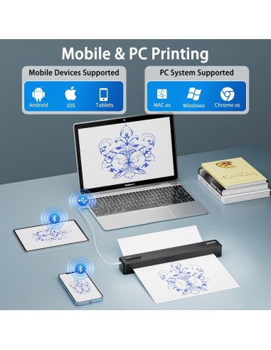 Impresora de Tatuajes Yanxio C80 Portátil Bluetooth 0.54 kg
