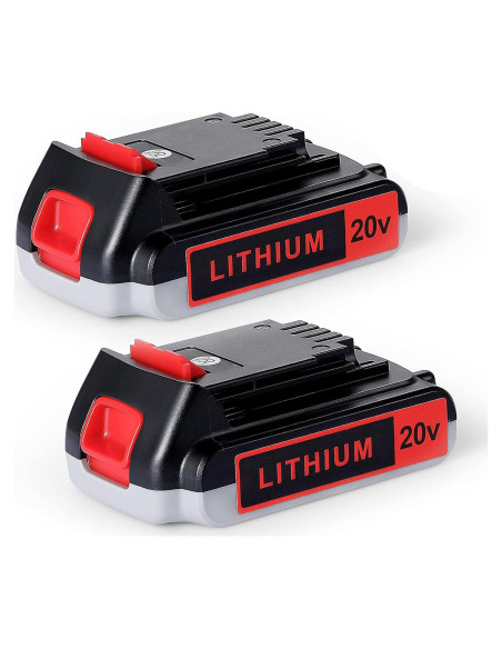 Batería de Reemplazo 20V 3000mAh para Black & Decker - 2 Paquetes