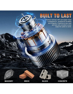 Martillo Perforador Rotativo Protmex PTX-26 1500W 2 Modos 2