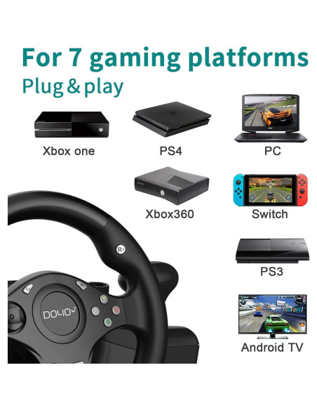 Volante DOYO R270 con Pedales para Xbox y PC - 270