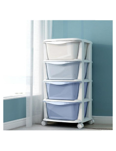 Carro de Almacenamiento Rodante TrueyEssence 4 Niveles Azul