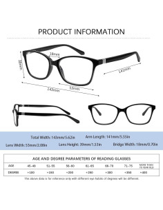 Paquete de 3 Gafas de Lectura Progresivas STASTEND con Filtro UV 2