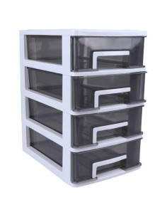 Organizador de Escritorio LIFKOME 2 Cajones Plástico Blanco