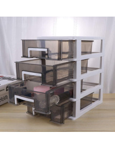 Organizador de Escritorio LIFKOME 2 Cajones Plástico Blanco 2