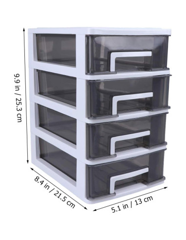 Organizador de Escritorio LIFKOME 2 Cajones Plástico Blanco