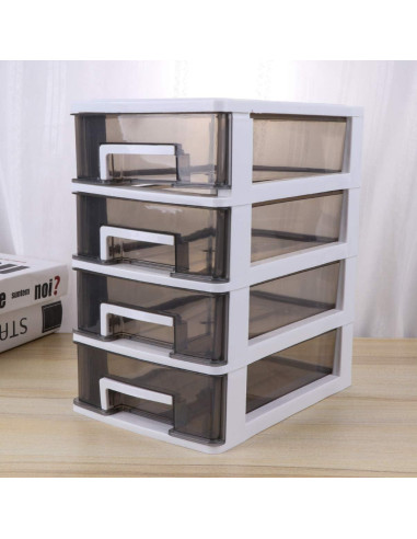 Organizador de Escritorio LIFKOME 2 Cajones Plástico Blanco