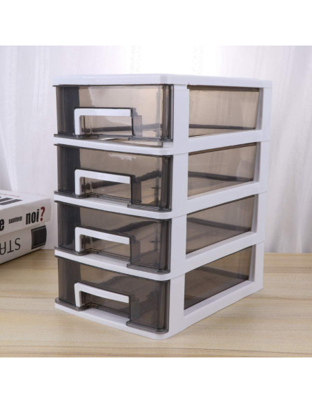 Organizador de Escritorio LIFKOME 2 Cajones Plástico Blanco