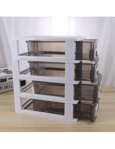 Organizador de Escritorio LIFKOME 2 Cajones Plástico Blanco