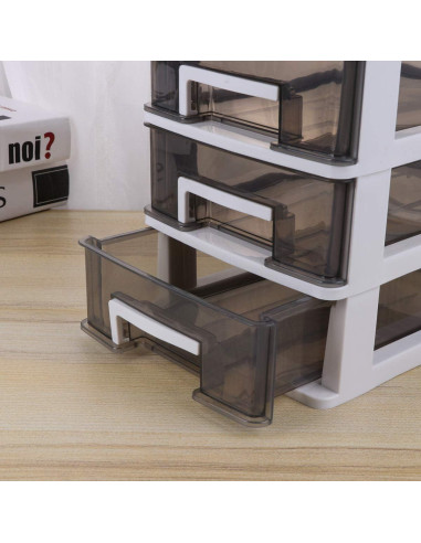 Organizador de Escritorio LIFKOME 2 Cajones Plástico Blanco