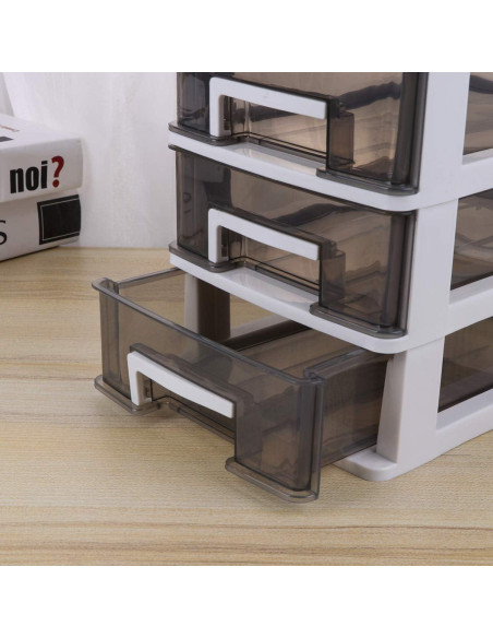 Organizador de Escritorio LIFKOME 2 Cajones Plástico Blanco