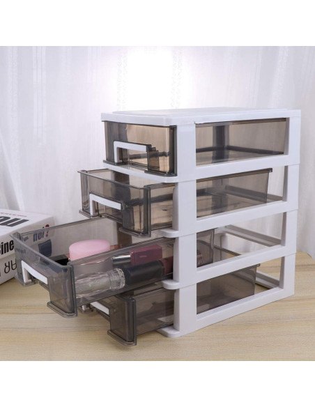 Organizador de Escritorio LIFKOME 2 Cajones Plástico Blanco