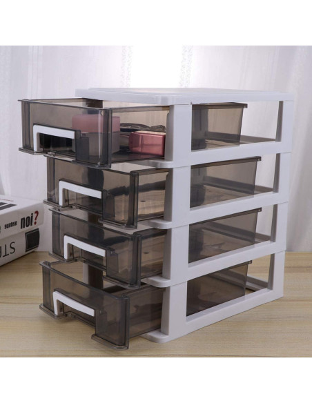 Organizador de Escritorio LIFKOME 2 Cajones Plástico Blanco