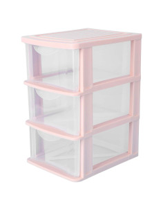 Organizador de Cajones Toyvian 3 Cajones Plástico Rosa