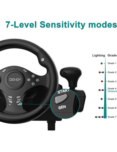 Volante DOYO R270 con Pedales para Xbox y PC - 270