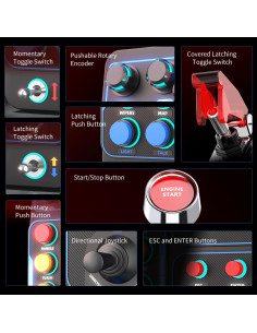 Caja de Botones PXN CB1 USB 30 Botones RGB para PC 2