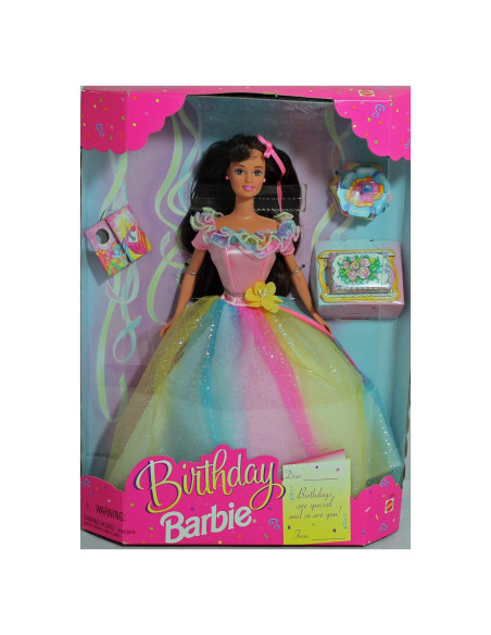 Barbie Cumpleaños Morena 1997 Mattel 32.5x24.6 cm