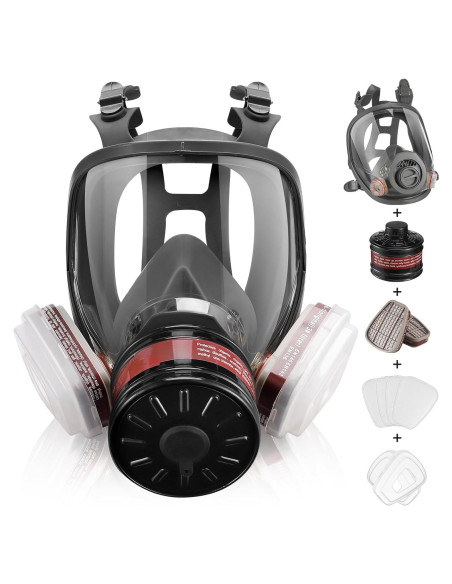 Máscara de Gas Completa Reutilizable 40mm - Filtro Carbón Activado
