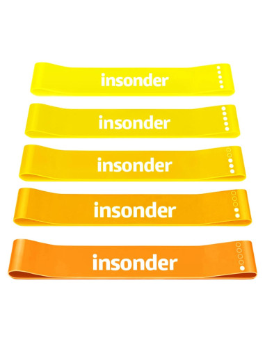 Juego de 5 Bandas de Resistencia Insonder - Fitness y Terapia