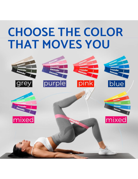 Juego de 5 Bandas de Resistencia Insonder - Fitness y Terapia