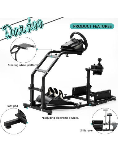 Cockpit Simulador de Carreras Dardoo Soporte Ajustable